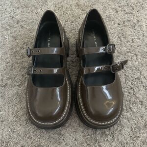 Brown Charles & Keith Platform Mary Janes
